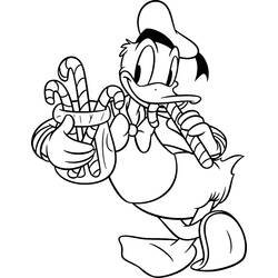 Dessin à colorier: Donald Duck (Personnages de dessins animés) #30225 - Coloriages à Imprimer Gratuits