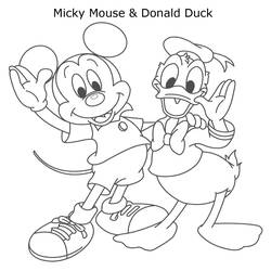 Dessin à colorier: Donald Duck (Personnages de dessins animés) #30311 - Coloriages à Imprimer Gratuits