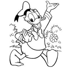 Dessin à colorier: Donald Duck (Personnages de dessins animés) #30316 - Coloriages à Imprimer Gratuits