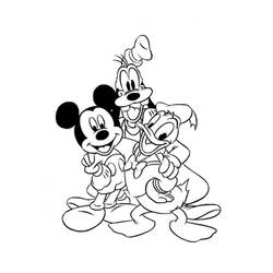 Dessin à colorier: Donald Duck (Personnages de dessins animés) #30354 - Coloriages à Imprimer Gratuits
