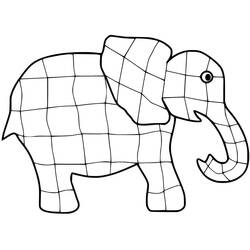 Dessin à colorier: Elmer (Personnages de dessins animés) #188773 - Coloriages à Imprimer Gratuits