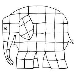 Dessin à colorier: Elmer (Personnages de dessins animés) #188776 - Coloriages à Imprimer Gratuits
