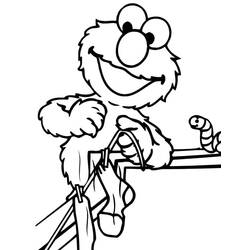 Dessin à colorier: Elmo (Personnages de dessins animés) #203506 - Coloriages à Imprimer Gratuits