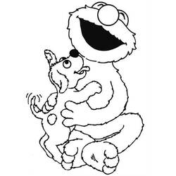 Dessin à colorier: Elmo (Personnages de dessins animés) #203508 - Coloriages à Imprimer Gratuits