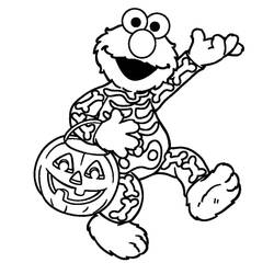 Dessin à colorier: Elmo (Personnages de dessins animés) #203514 - Coloriages à Imprimer Gratuits