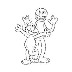 Dessin à colorier: Elmo (Personnages de dessins animés) #203518 - Coloriages à Imprimer Gratuits