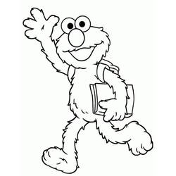 Dessin à colorier: Elmo (Personnages de dessins animés) #203521 - Coloriages à Imprimer Gratuits