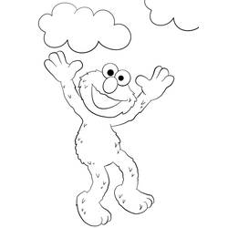 Dessin à colorier: Elmo (Personnages de dessins animés) #203522 - Coloriages à Imprimer Gratuits