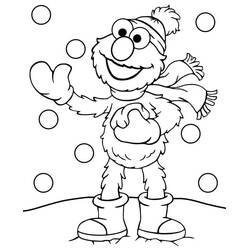 Dessin à colorier: Elmo (Personnages de dessins animés) #203523 - Coloriages à Imprimer Gratuits