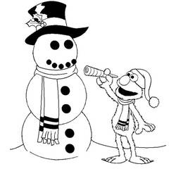 Dessin à colorier: Elmo (Personnages de dessins animés) #203526 - Coloriages à Imprimer Gratuits