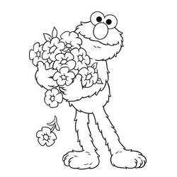 Dessin à colorier: Elmo (Personnages de dessins animés) #203527 - Coloriages à Imprimer Gratuits