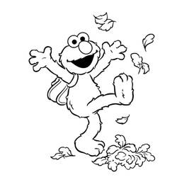 Dessin à colorier: Elmo (Personnages de dessins animés) #203534 - Coloriages à Imprimer Gratuits