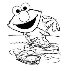 Dessin à colorier: Elmo (Personnages de dessins animés) #203535 - Coloriages à Imprimer Gratuits