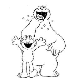 Dessin à colorier: Elmo (Personnages de dessins animés) #203537 - Coloriages à Imprimer Gratuits