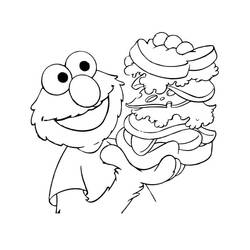 Dessin à colorier: Elmo (Personnages de dessins animés) #203539 - Coloriages à Imprimer Gratuits