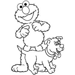 Dessin à colorier: Elmo (Personnages de dessins animés) #203540 - Coloriages à Imprimer Gratuits