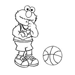 Dessin à colorier: Elmo (Personnages de dessins animés) #203542 - Coloriages à Imprimer Gratuits