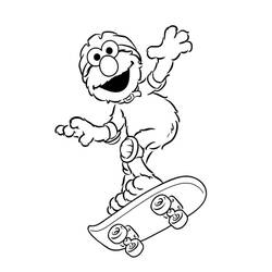 Dessin à colorier: Elmo (Personnages de dessins animés) #203544 - Coloriages à Imprimer Gratuits