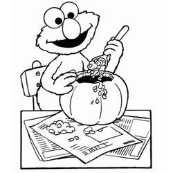 Dessin à colorier: Elmo (Personnages de dessins animés) #203545 - Coloriages à Imprimer Gratuits