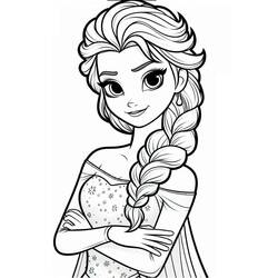 Dessin à colorier: Elsa (Personnages de dessins animés) #220096 - Coloriages à Imprimer Gratuits
