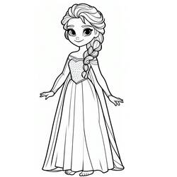 Dessin à colorier: Elsa (Personnages de dessins animés) #220097 - Coloriages à Imprimer Gratuits