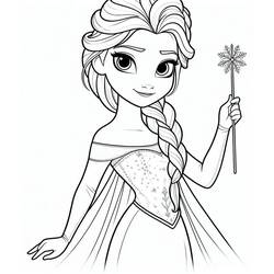 Dessin à colorier: Elsa (Personnages de dessins animés) #220101 - Coloriages à Imprimer Gratuits