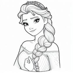 Dessin à colorier: Elsa (Personnages de dessins animés) #220105 - Coloriages à Imprimer Gratuits