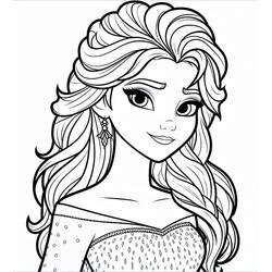 Dessin à colorier: Elsa (Personnages de dessins animés) #220106 - Coloriages à Imprimer Gratuits