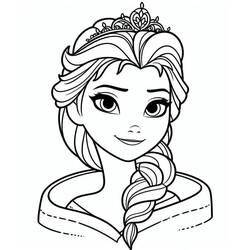 Dessin à colorier: Elsa (Personnages de dessins animés) #220107 - Coloriages à Imprimer Gratuits