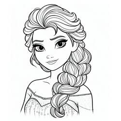 Dessin à colorier: Elsa (Personnages de dessins animés) #220108 - Coloriages à Imprimer Gratuits