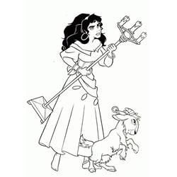 Dessin à colorier: Esmeralda (Personnages de dessins animés) #182287 - Coloriages à Imprimer Gratuits