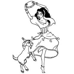 Dessin à colorier: Esmeralda (Personnages de dessins animés) #182289 - Coloriages à Imprimer Gratuits