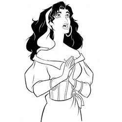 Dessin à colorier: Esmeralda (Personnages de dessins animés) #182294 - Coloriages à Imprimer Gratuits