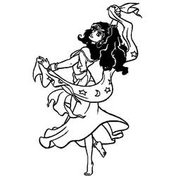 Dessin à colorier: Esmeralda (Personnages de dessins animés) #182300 - Coloriages à Imprimer Gratuits