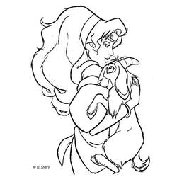 Dessin à colorier: Esmeralda (Personnages de dessins animés) #182301 - Coloriages à Imprimer Gratuits