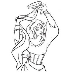 Dessin à colorier: Esmeralda (Personnages de dessins animés) #182309 - Coloriages à Imprimer Gratuits
