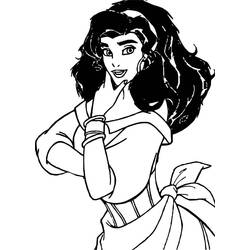 Dessin à colorier: Esmeralda (Personnages de dessins animés) #182311 - Coloriages à Imprimer Gratuits