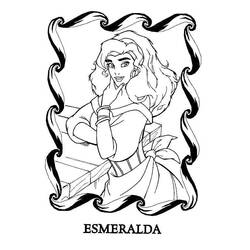 Dessin à colorier: Esmeralda (Personnages de dessins animés) #182312 - Coloriages à Imprimer Gratuits