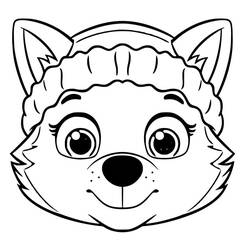 Dessin à colorier: Everest Pat Patrouille (Personnages de dessins animés) #181750 - Coloriages à Imprimer Gratuits