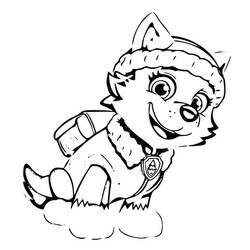 Dessin à colorier: Everest Pat Patrouille (Personnages de dessins animés) #181751 - Coloriages à Imprimer Gratuits