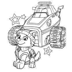 Dessin à colorier: Everest Pat Patrouille (Personnages de dessins animés) #181752 - Coloriages à Imprimer Gratuits
