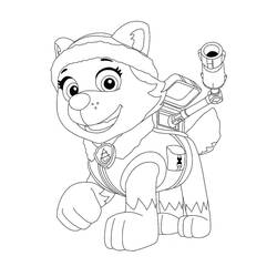 Dessin à colorier: Everest Pat Patrouille (Personnages de dessins animés) #181753 - Coloriages à Imprimer Gratuits