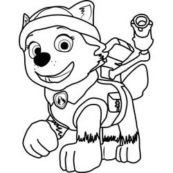 Dessin à colorier: Everest Pat Patrouille (Personnages de dessins animés) #181754 - Coloriages à Imprimer Gratuits
