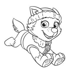 Dessin à colorier: Everest Pat Patrouille (Personnages de dessins animés) #181757 - Coloriages à Imprimer Gratuits