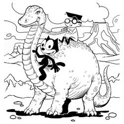 Dessin à colorier: Félix le Chat (Personnages de dessins animés) #206999 - Coloriages à Imprimer Gratuits