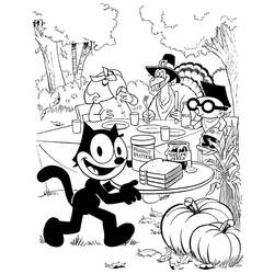 Dessin à colorier: Félix le Chat (Personnages de dessins animés) #207003 - Coloriages à Imprimer Gratuits