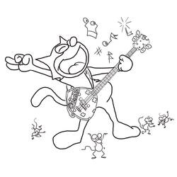 Dessin à colorier: Félix le Chat (Personnages de dessins animés) #207005 - Coloriages à Imprimer Gratuits