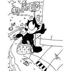 Dessin à colorier: Félix le Chat (Personnages de dessins animés) #207006 - Coloriages à Imprimer Gratuits
