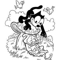 Dessin à colorier: Félix le Chat (Personnages de dessins animés) #207007 - Coloriages à Imprimer Gratuits