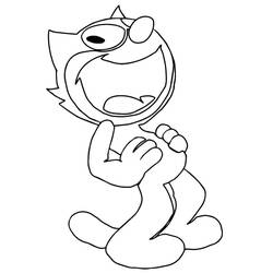 Dessin à colorier: Félix le Chat (Personnages de dessins animés) #207008 - Coloriages à Imprimer Gratuits